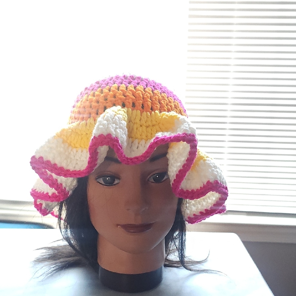 Colorful Crochet Sun Hat
